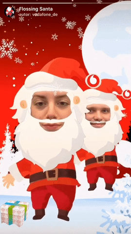 Vodaphone Christmas Instagram AR Filter - Dancing Santa