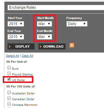 MAS Currency Exchange Step 1