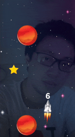 Instagram AR Game Filter Flying Rocket Collecting Stars